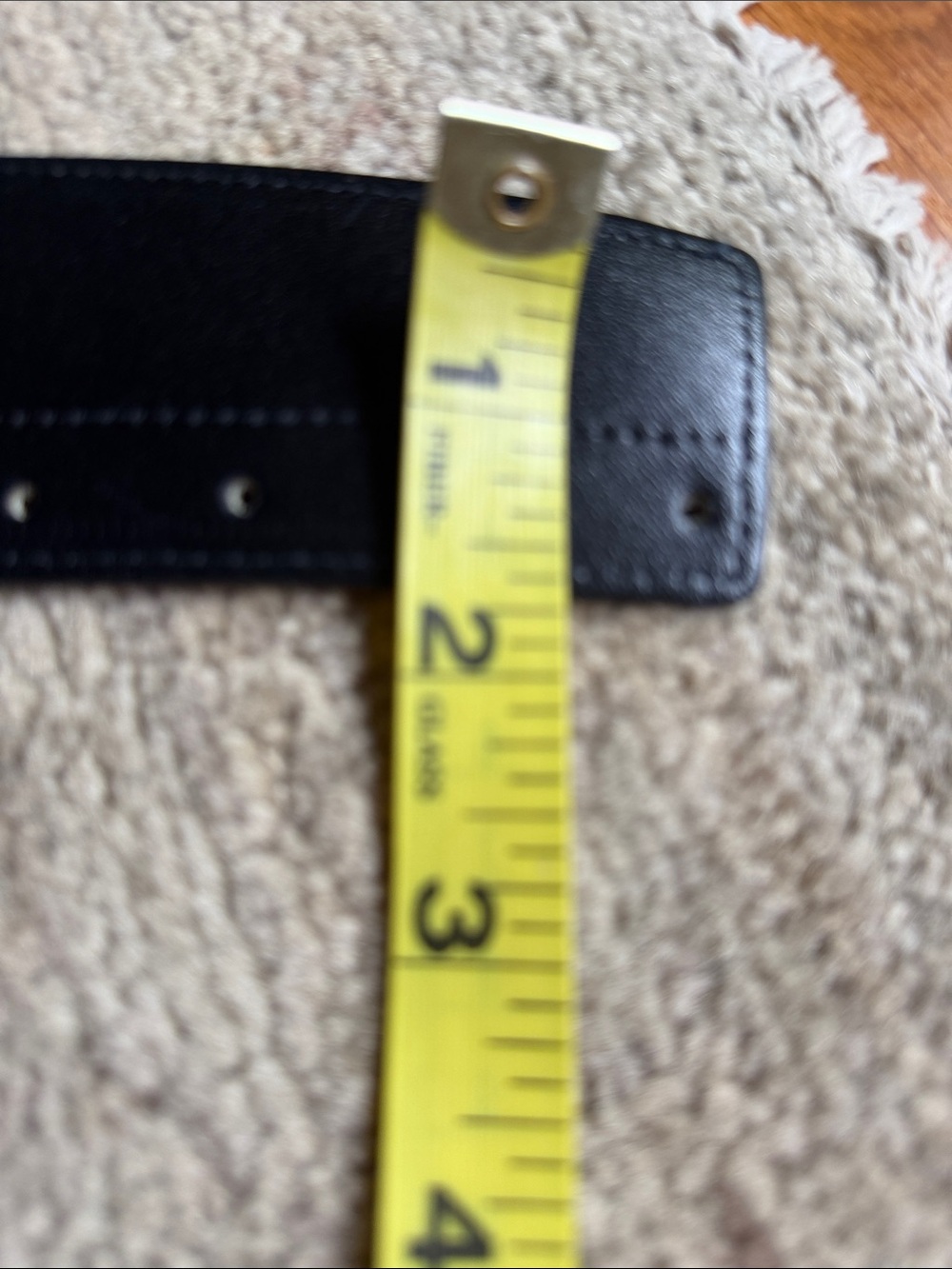VTG Black Leather Asymmetrical Hip Belt Wide Wrap Cinch Statement OS - Picture 11 of 12